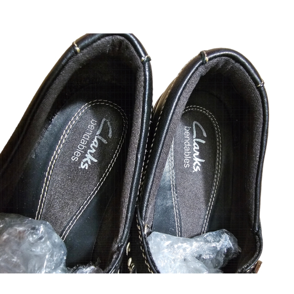 Clarks Unloop Black Slip On Shoe Size 8m Leather … - image 5